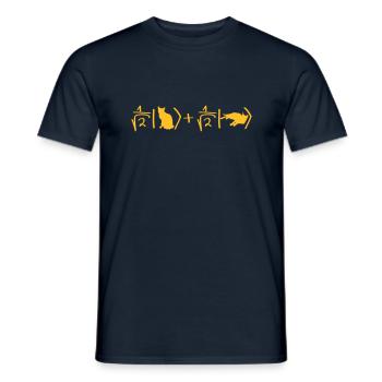Schrodinger's Cat - Men's T-Shirt - navy - Front - AI Model Male 178 light (178cm)