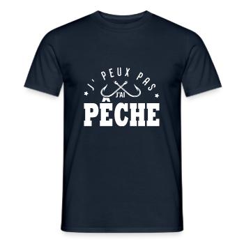 J'peux pas j'ai pêche cadeau homme pêche humour - T-shirt homme - marine - Devant - AI Model Male 178 light (178cm)