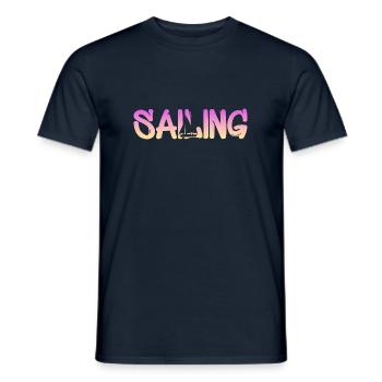 Segeln - Männer T-Shirt - Navy - Vorne - AI Model Male 178 light (178cm)