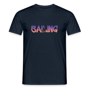 sailing - Männer T-Shirt - Navy - Vorne - AI Model Male 178 light (178cm)