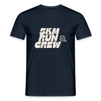 5 km RUN CREW - Men's T-Shirt - navy - Front - AI Model Male 178 light (178cm)