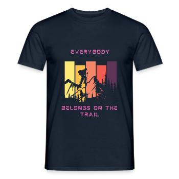 Everybody Belongs On The Trail Hiking - T-shirt homme - marine - Devant - AI Model Male 178 light (178cm)
