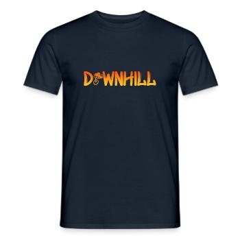 Downhill mit Biker - Männer T-Shirt - Navy - Vorne - AI Model Male 178 light (178cm)