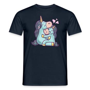 Verliebte Einhörner - Männer T-Shirt - Navy - Vorne - AI Model Male 178 light (178cm)