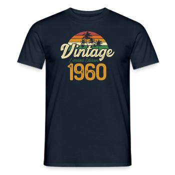 Cadeau d'anniversaire vintage des années 1960 - T-shirt homme - marine - Devant - AI Model Male 178 light (178cm)