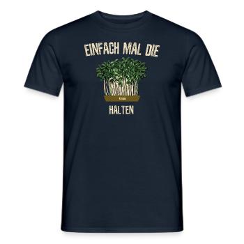 Einfach mal die Kresse halten - Männer T-Shirt - Navy - Vorne - AI Model Male 178 light (178cm)