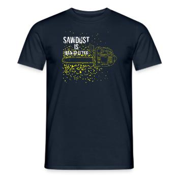 La sciure de bois scintille les hommes - T-shirt homme - marine - Devant - AI Model Male 178 light (178cm)