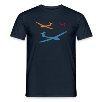 Sailplane Glider Glider - Men's T-Shirt - navy - Front - AI Model Male 178 light (178cm)