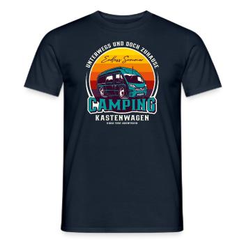 Kastenwagen Camping - Endless Summer - Männer T-Shirt - Navy - Vorne - AI Model Male 178 light (178cm)