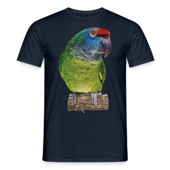The red-backed amazon - Men's T-Shirt - navy - Front - AI Model Male 178 light (178cm)