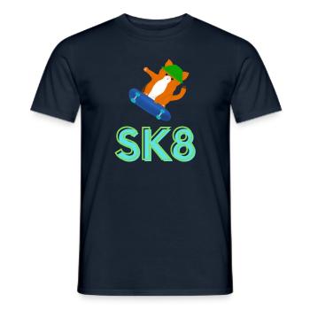 SK8 - Männer T-Shirt - Navy - Vorne - AI Model Male 178 light (178cm)