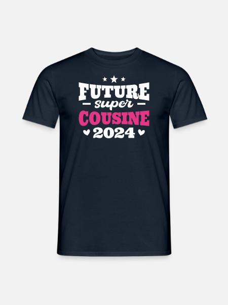 Future Super Cousine 2024 Annonce Grossesse - T-shirt homme - marine