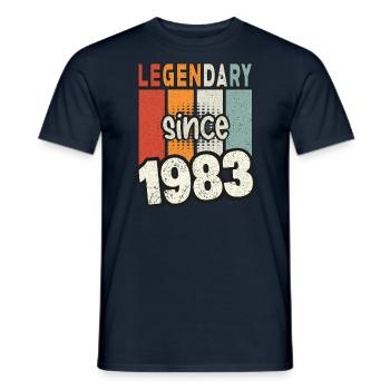 40. Geburtstag Jahrgang 1983 Legendär Vintage - Männer T-Shirt - Navy - Vorne - AI Model Male 178 light (178cm)