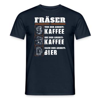 My daily routine as a miller - Men's T-Shirt - navy - Front - AI Model Male 178 light (178cm)