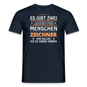 Draughtsman Gift - Two Types of... Design - Men's T-Shirt - navy - Front - AI Model Male 178 light (178cm)