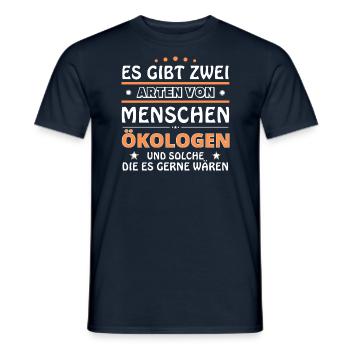 Cadeau écologiste - Deux types de... Concevoir - T-shirt homme - marine - Devant - AI Model Male 178 light (178cm)
