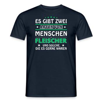 Fleischer Geschenk - zwei Arten von... Design - Männer T-Shirt - Navy - Vorne - AI Model Male 178 light (178cm)