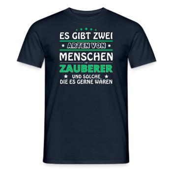 Wizard Gift - Two Types of... Design - Men's T-Shirt - navy - Front - AI Model Male 178 light (178cm)