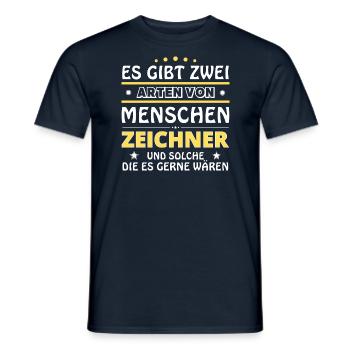 Draughtsman Gift - Two Types of... Design - Men's T-Shirt - navy - Front - AI Model Male 178 light (178cm)