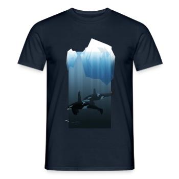 Orque - T-shirt homme - marine - Devant - AI Model Male 178 light (178cm)