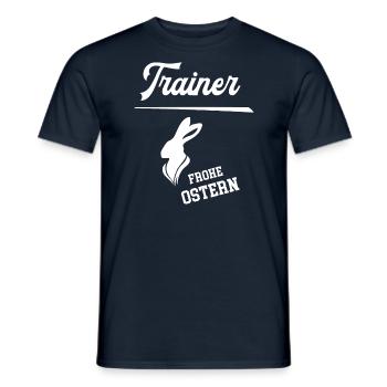 Trainer Frohe Ostern Oster Outfit Training Coach - Männer T-Shirt - Navy - Vorne - AI Model Male 178 light (178cm)