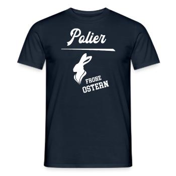 Polier Frohe Ostern Ostergeschenk Bauleiter - Männer T-Shirt - Navy - Vorne - AI Model Male 178 light (178cm)
