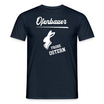 Ofenbauer Frohe Ostern Ostergeschenk Ofenbau - Männer T-Shirt - Navy - Vorne - AI Model Male 178 light (178cm)
