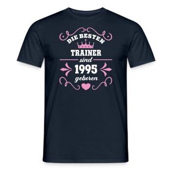 Trainer Geburtstag Jahrgang 1995 Trainerin Geboren - Männer T-Shirt - Navy - Vorne - AI Model Male 178 light (178cm)