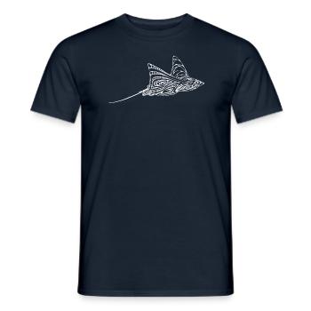 Skate Manta Diving Diver - Men's T-Shirt - navy - Front - AI Model Male 178 light (178cm)