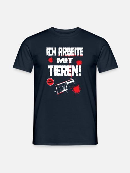 Lustiger Spruch für Metzger oder Fleischer - Männer T-Shirt - Navy
