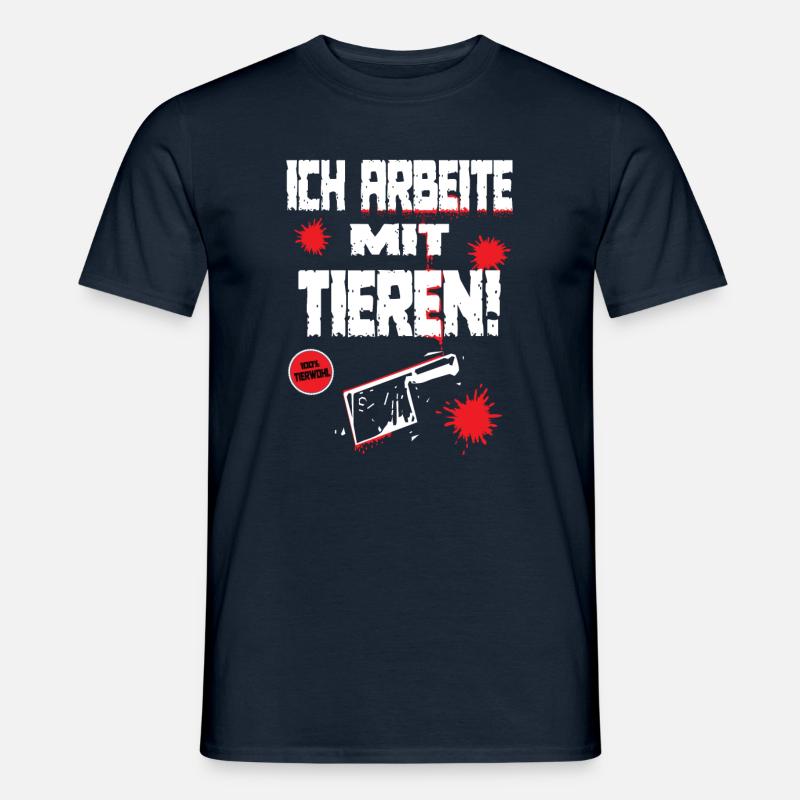 Lustiger Spruch für Metzger oder Fleischer - Männer T-Shirt - Navy