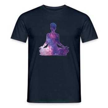 Yoga Meditation Univers - T-shirt homme - marine - Devant - AI Model Male 178 light (178cm)