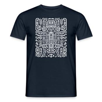 Abstract Pattern | Ethno Style - Männer T-Shirt - Navy - Vorne - AI Model Male 178 light (178cm)