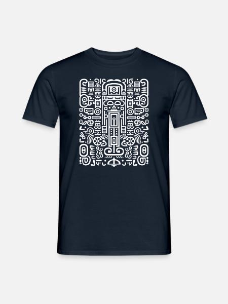 Abstract Pattern | Ethno Style - Männer T-Shirt - Navy
