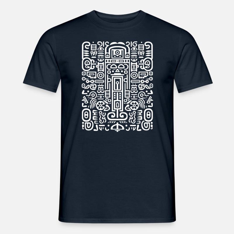 Abstract Pattern | Ethno Style - Männer T-Shirt - Navy