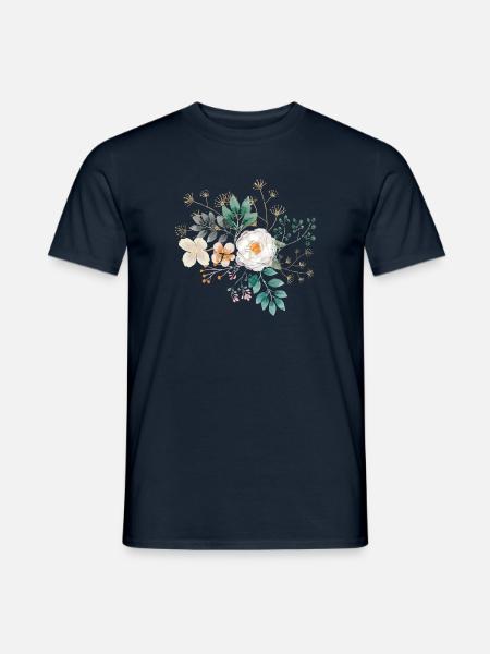 Blumenstrauß - Männer T-Shirt - Navy