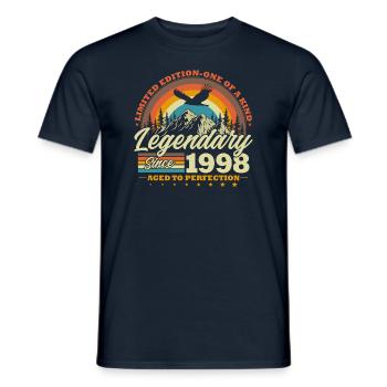 Legendary Since 1998 Vintage Birthday Gift - Men's T-Shirt - navy - Front - AI Model Male 178 light (178cm)