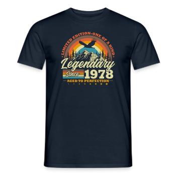 Legendary Since 1978 Vintage Birthday Gift - Men's T-Shirt - navy - Front - AI Model Male 178 light (178cm)
