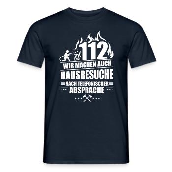 Feuerwehr Hausbesuche 112 - Männer T-Shirt - Navy - Vorne - AI Model Male 178 light (178cm)