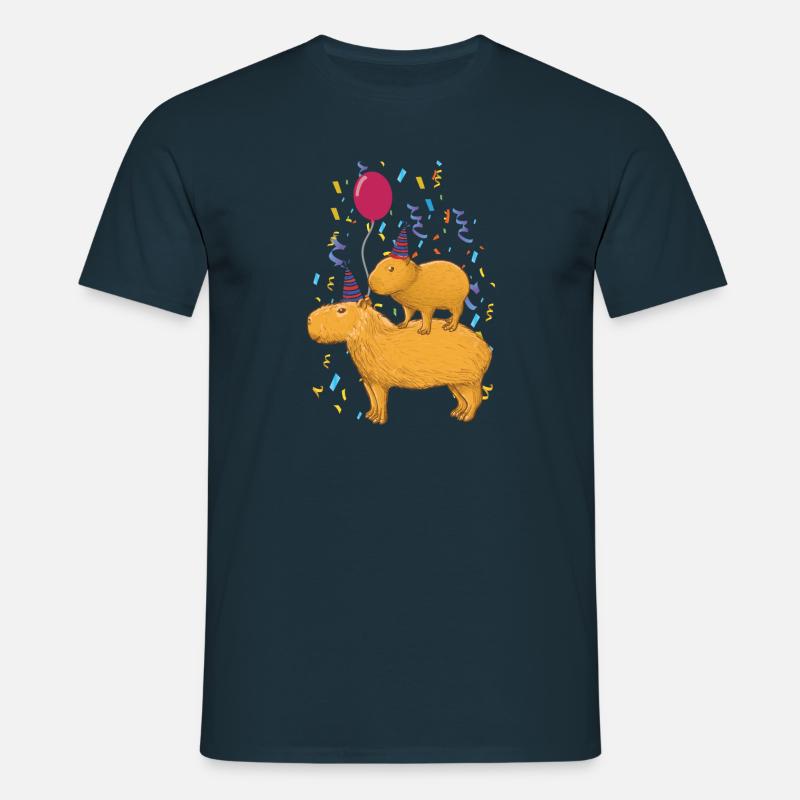 Compleanno di Capybara - Maglietta da uomo - navy