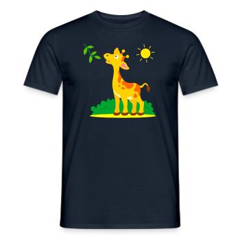 Bébé girafe - T-shirt homme - marine - Devant - AI Model Male 178 light (178cm)