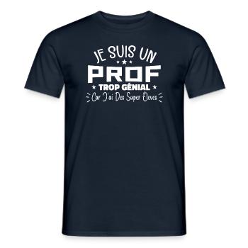 Je Suis Un Prof Trop Génial Trop Cool - T-shirt homme - marine - Devant - AI Model Male 178 light (178cm)