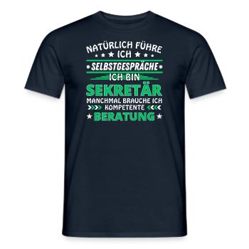 Je me parle à soi-même - Édition secrétaire - T-shirt homme - marine - Devant - AI Model Male 178 light (178cm)