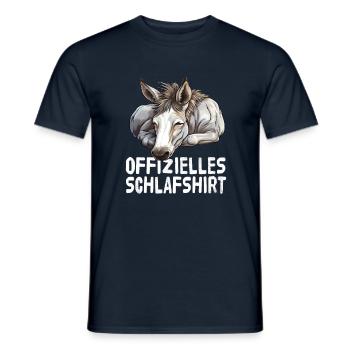 Offizieles Schlafshirt Esel - Männer T-Shirt - Navy - Vorne - AI Model Male 178 light (178cm)
