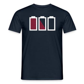 christmas charge your love battery - Men's T-Shirt - navy - Front - AI Model Male 178 light (178cm)
