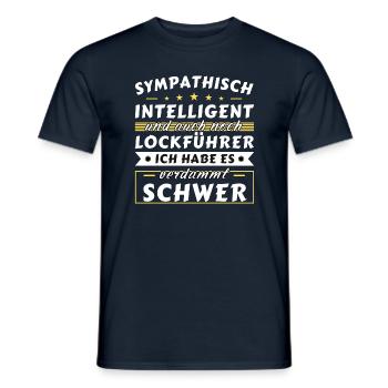 Sympathisch und intelligent - Lockführer Edition - Männer T-Shirt - Navy - Vorne - AI Model Male 178 light (178cm)