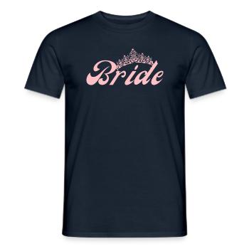 Bride Krone - Future Bride be - Boutique Premium JGA - T-shirt homme - marine - Devant - AI Model Male 178 light (178cm)