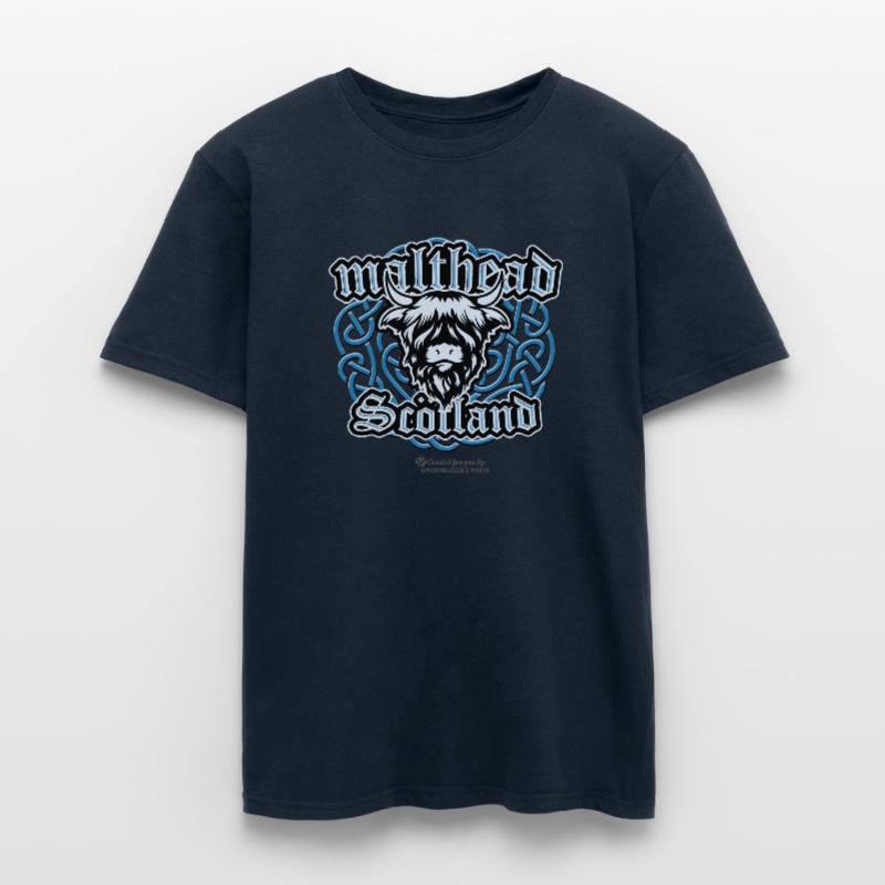 Malt Whiskey Malthead Celtic Braid Pattern Men's T-Shirt