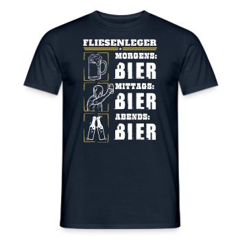 Mon quotidien de carreleur - T-shirt homme - marine - Devant - AI Model Male 178 light (178cm)