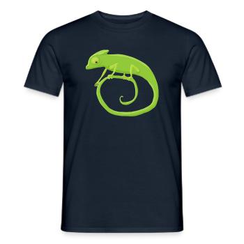 Chamäleonkringel - Männer T-Shirt - Navy - Vorne - AI Model Male 178 light (178cm)